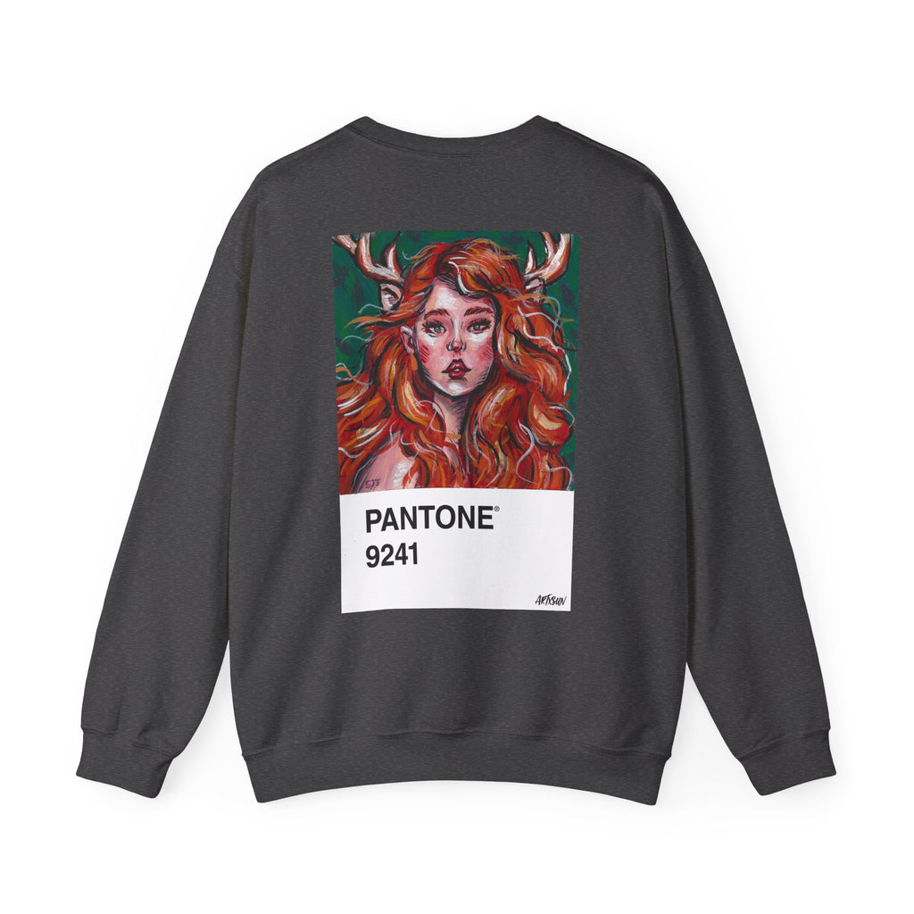 Pantone 7 Deer Sweatshirt with Art on Back