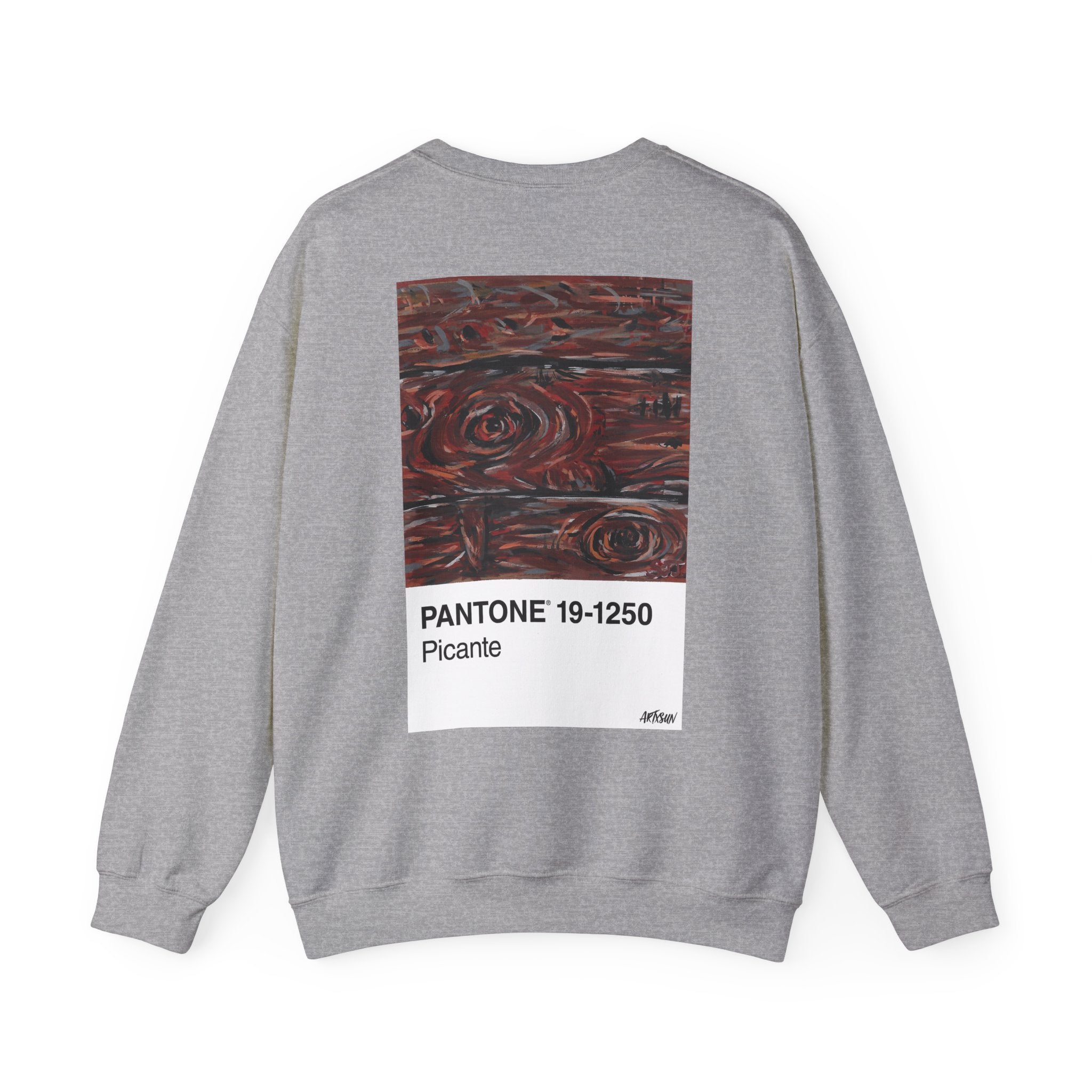 Pantone 20 Mahogany Sweatshirt with Art on Back