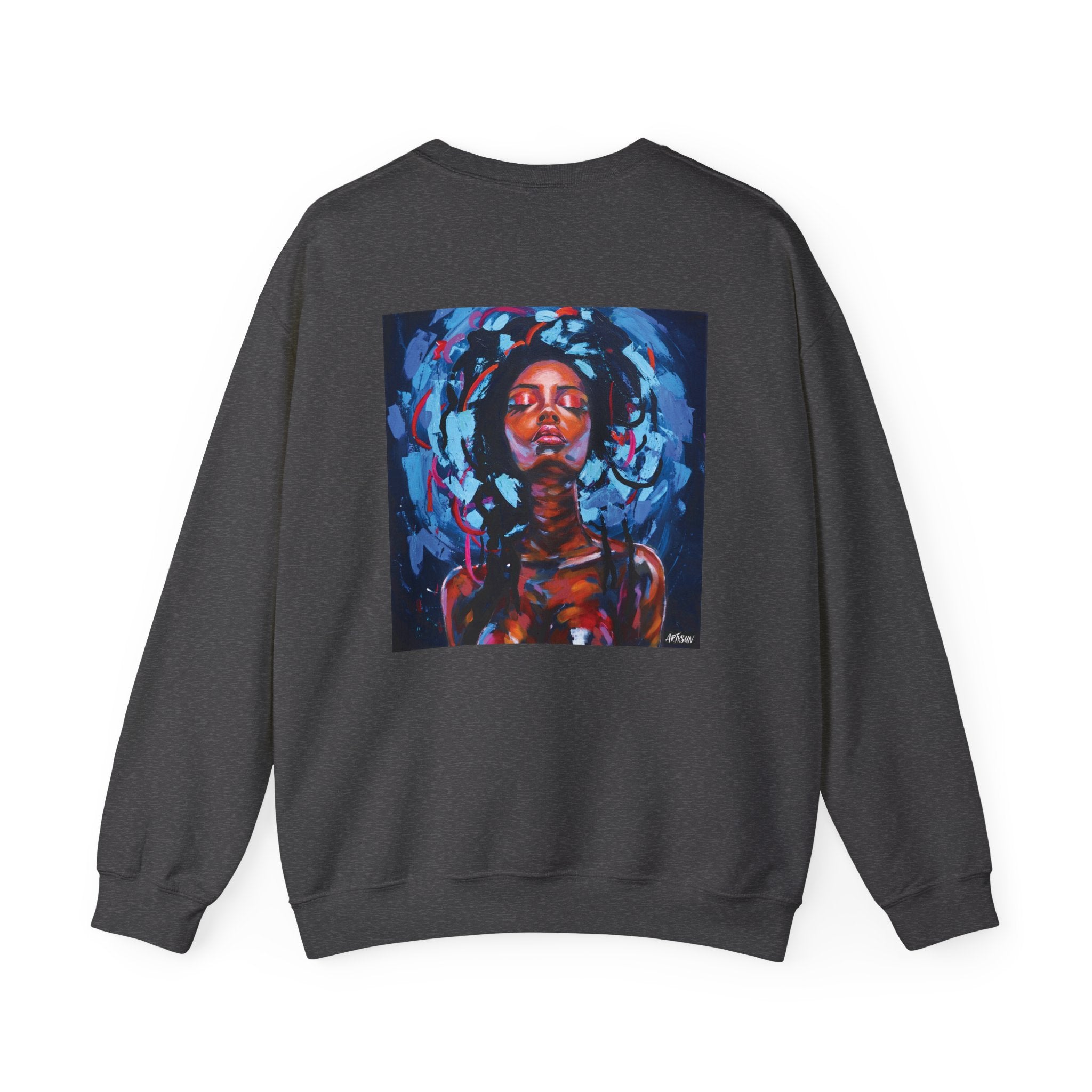 Vivid Silence Sweatshirt with Art on Back