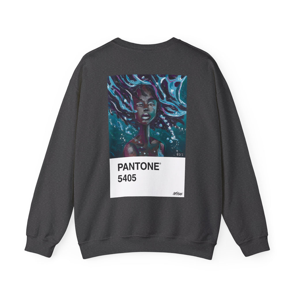 Pantone 1 Water Sweatshirt with Art on Back