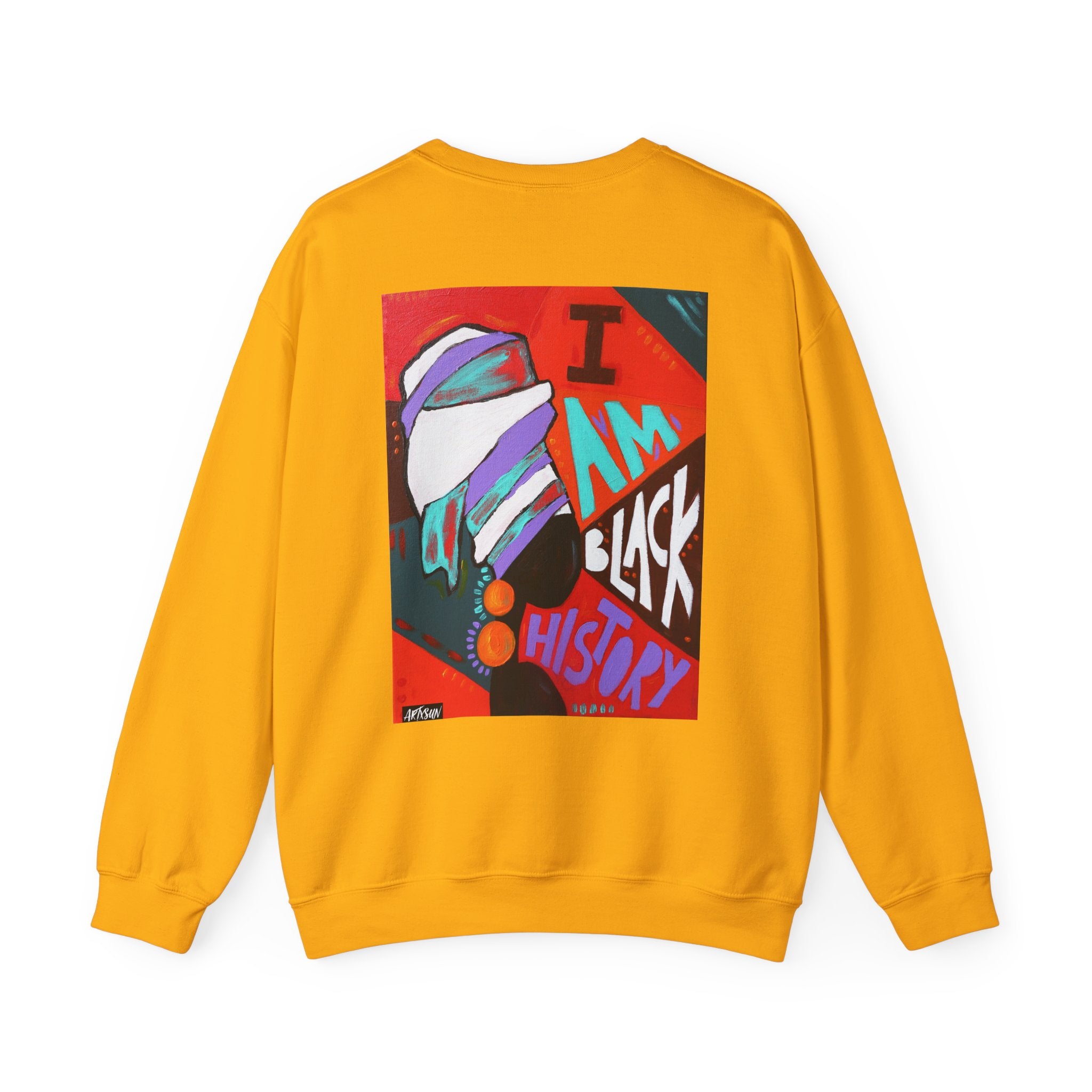 I Am Black History Sweatshirt with Art on Back