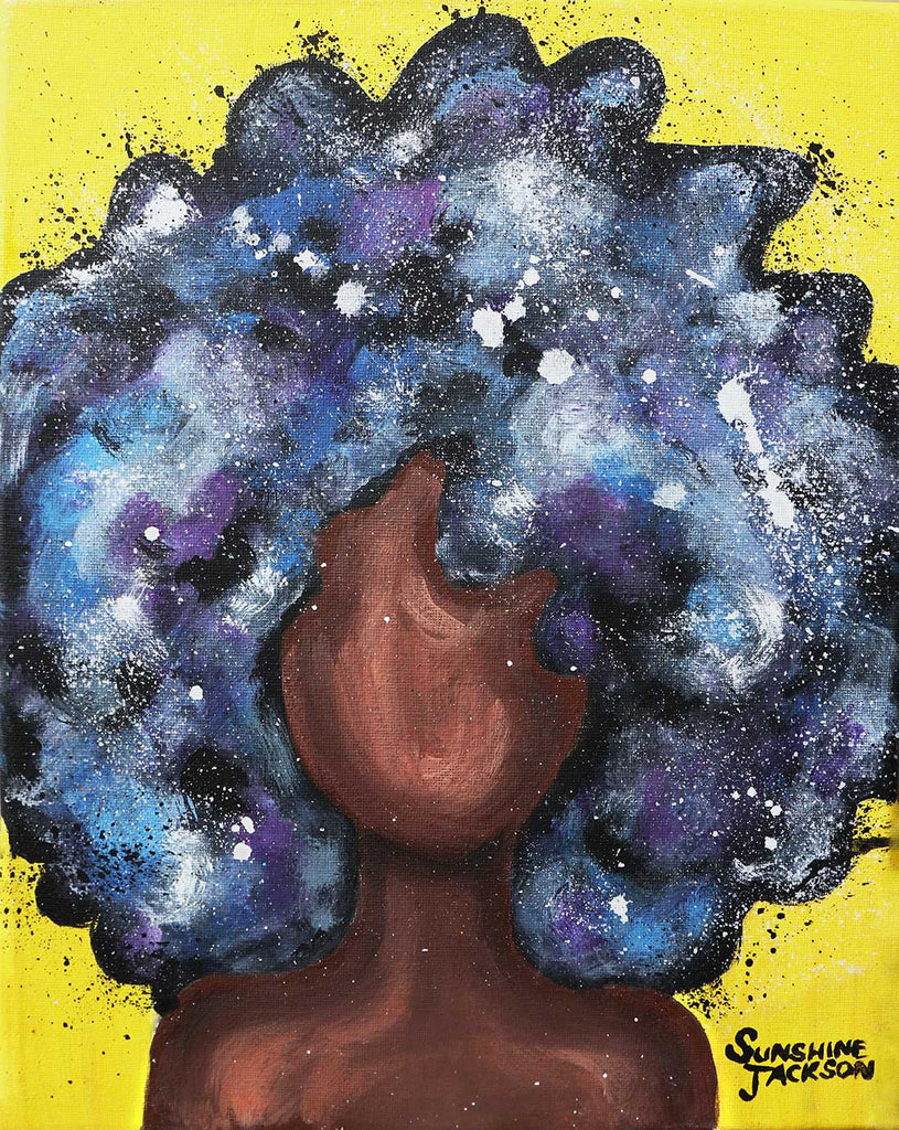 Galaxy Hair 2 Canvas Print