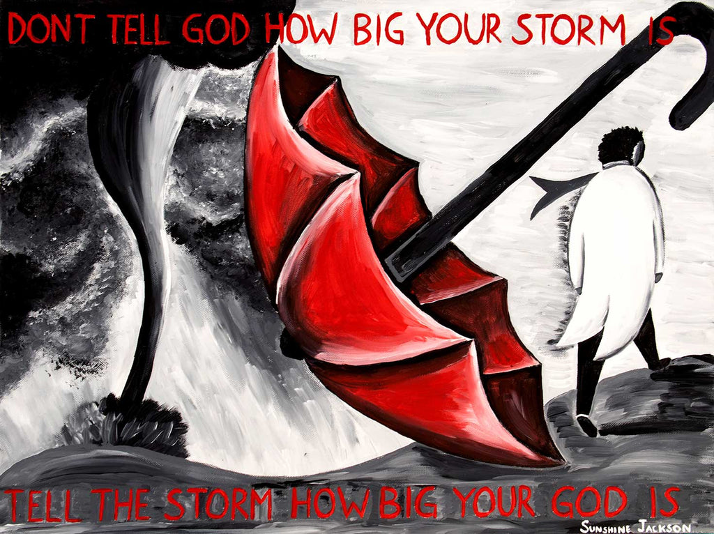 God vs Storm Canvas Print