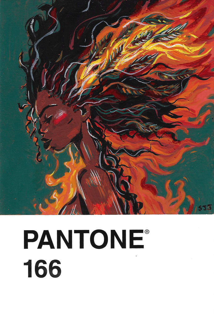 Pantone 4 Fire Canvas Print