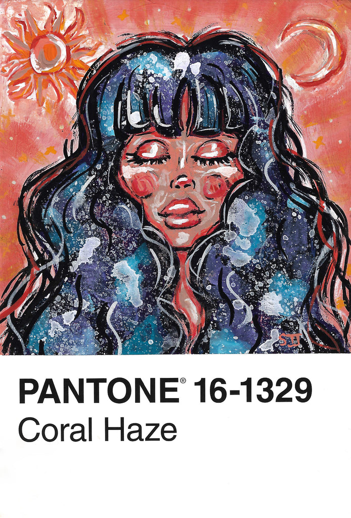 Pantone 5 Galaxy Girl Fine Art Print
