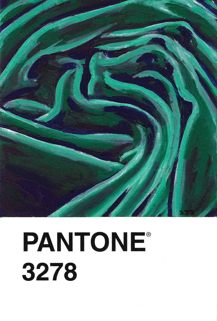Pantone 19 Green Fabric Canvas Print