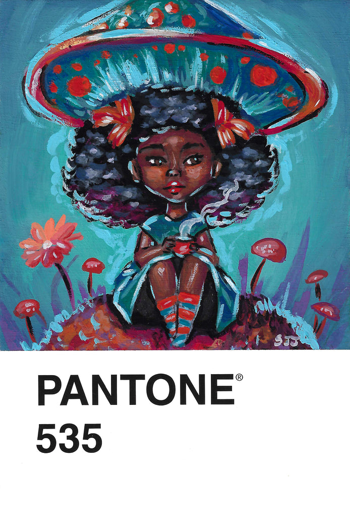 Pantone 10 Mushroom Girl Canvas Print