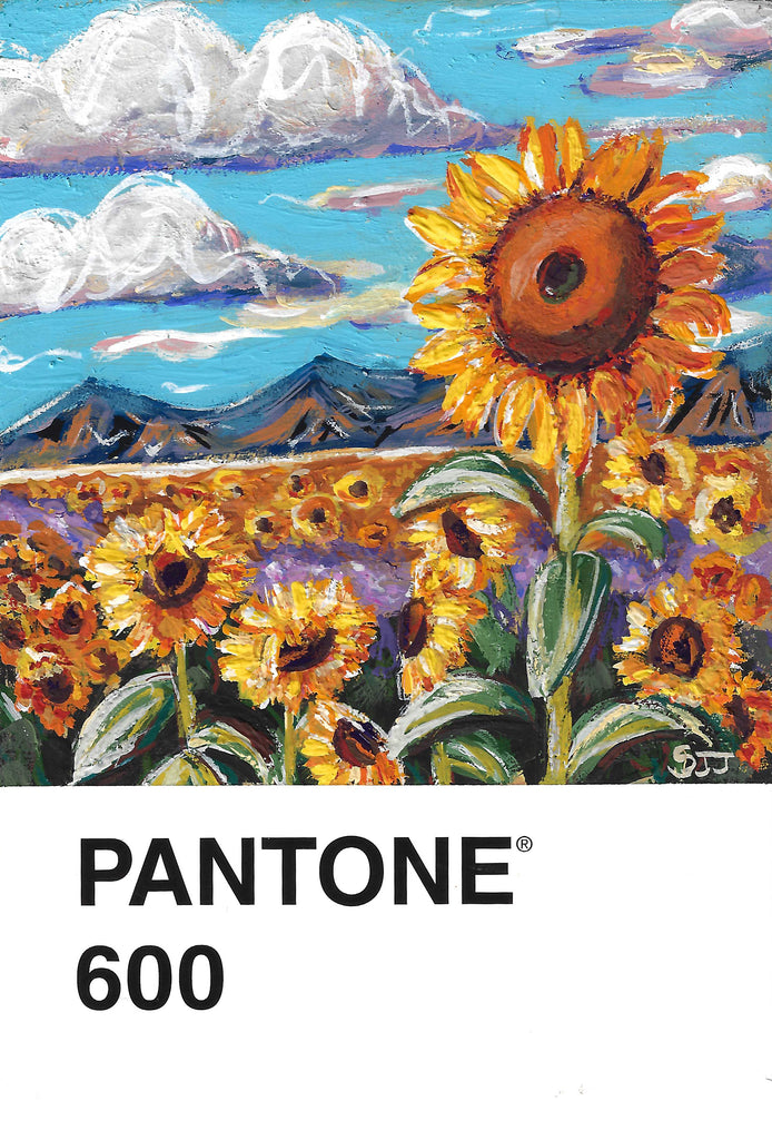 Pantone 14 Sunflower Field Canvas Print