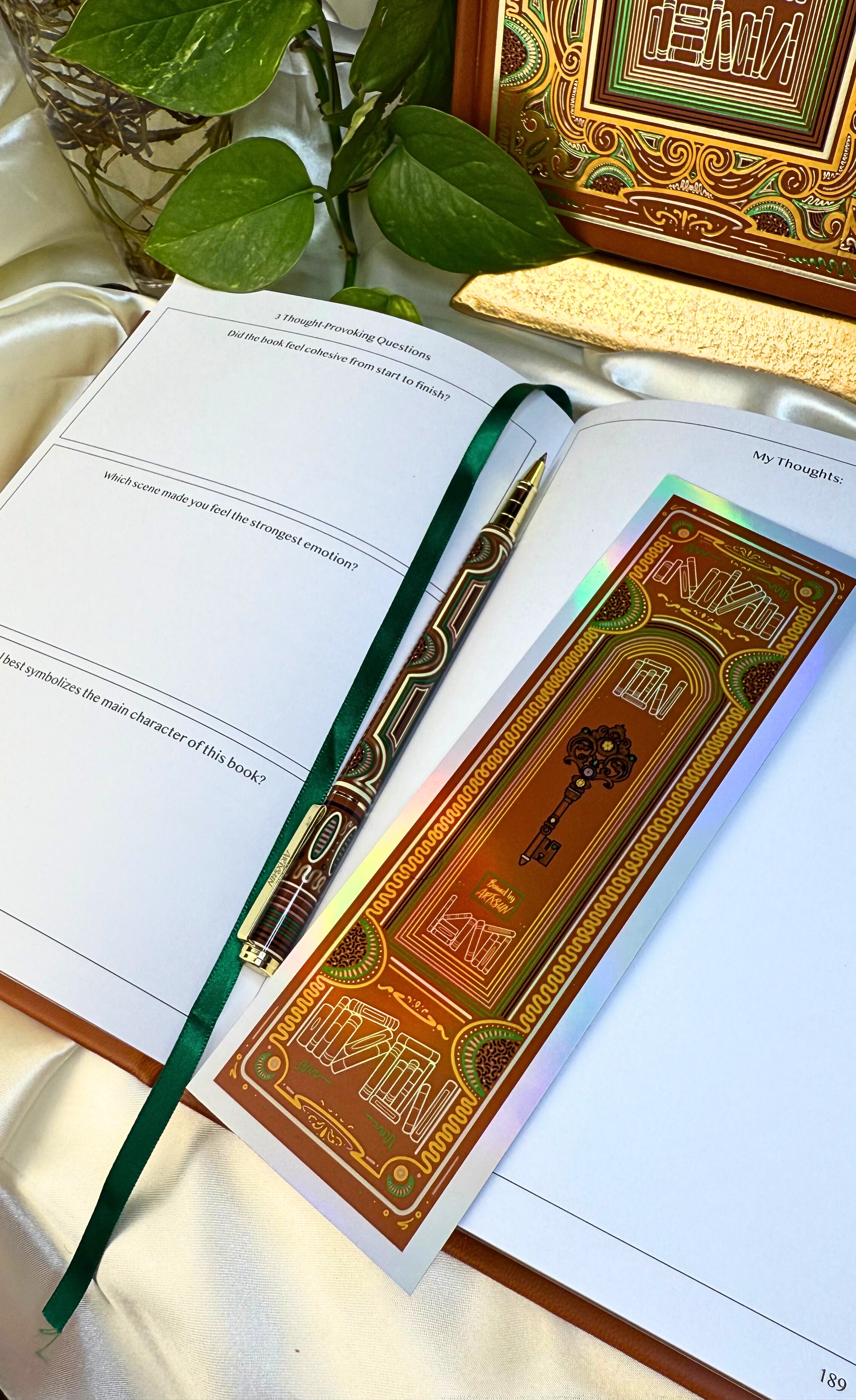 Cinnamon Brown Holographic Bookmark