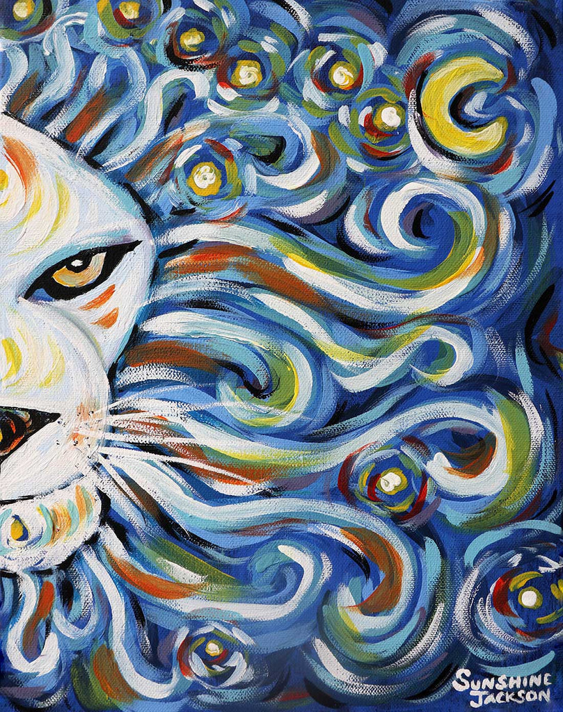 Celestial Lion Canvas Print