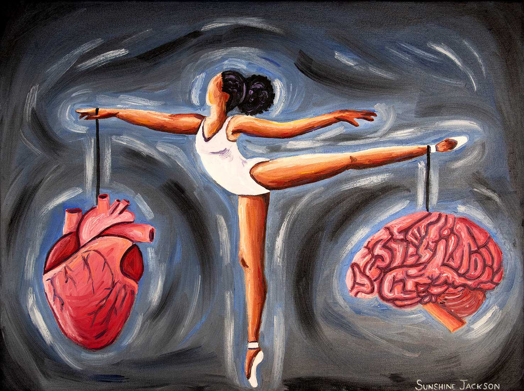 Heart vs Brain Canvas Print