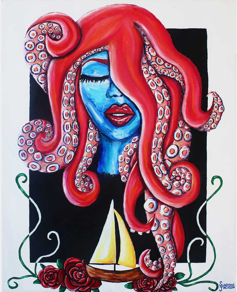 Octopus Lady Canvas Print