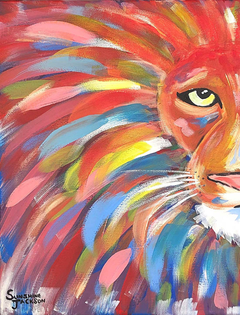 Colorful Lion Fine Art Print