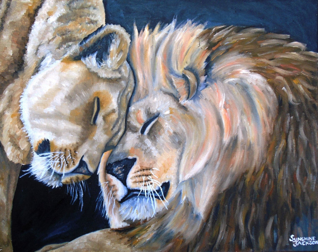 Lions Love Canvas Print